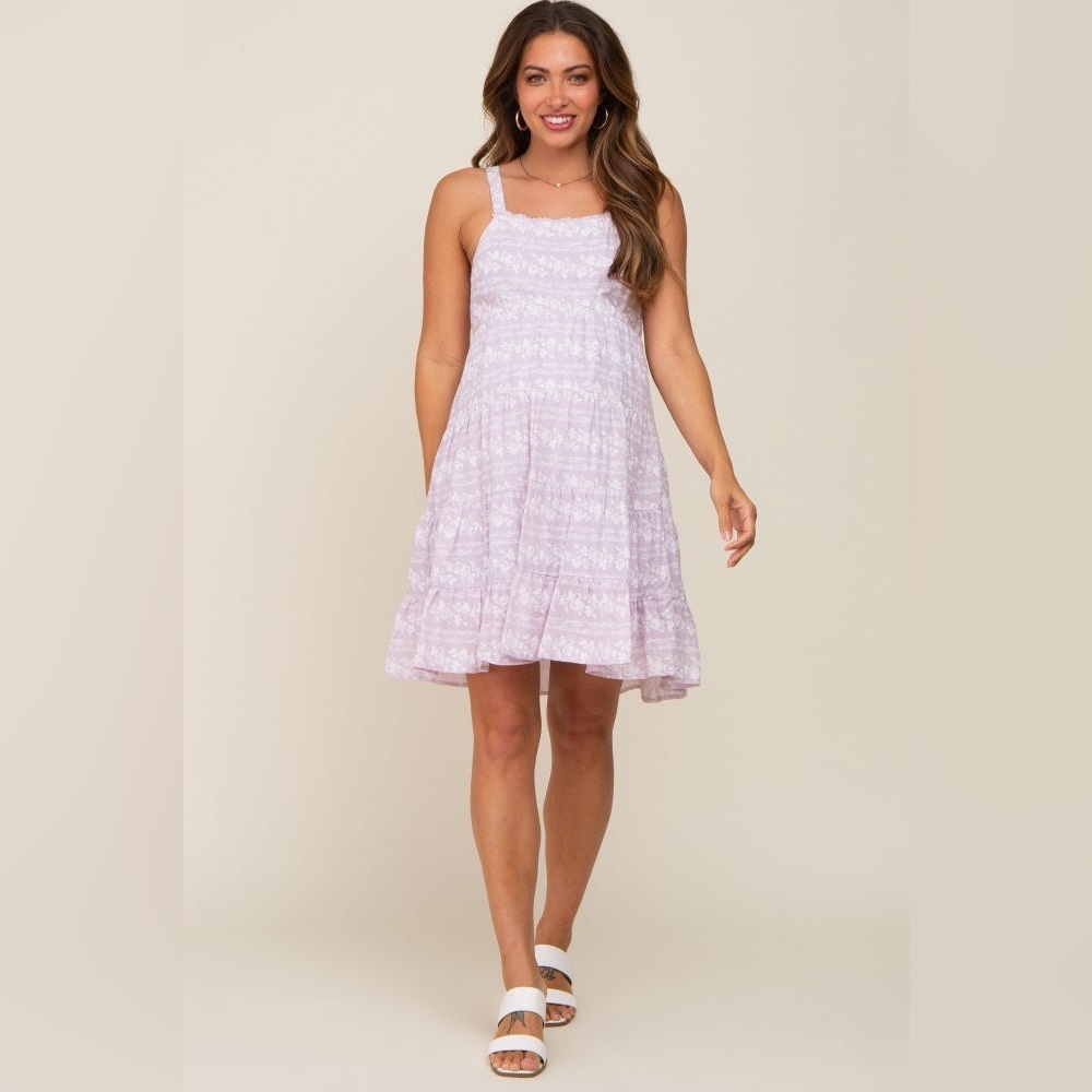Pinkblush lavender floral dress nwot